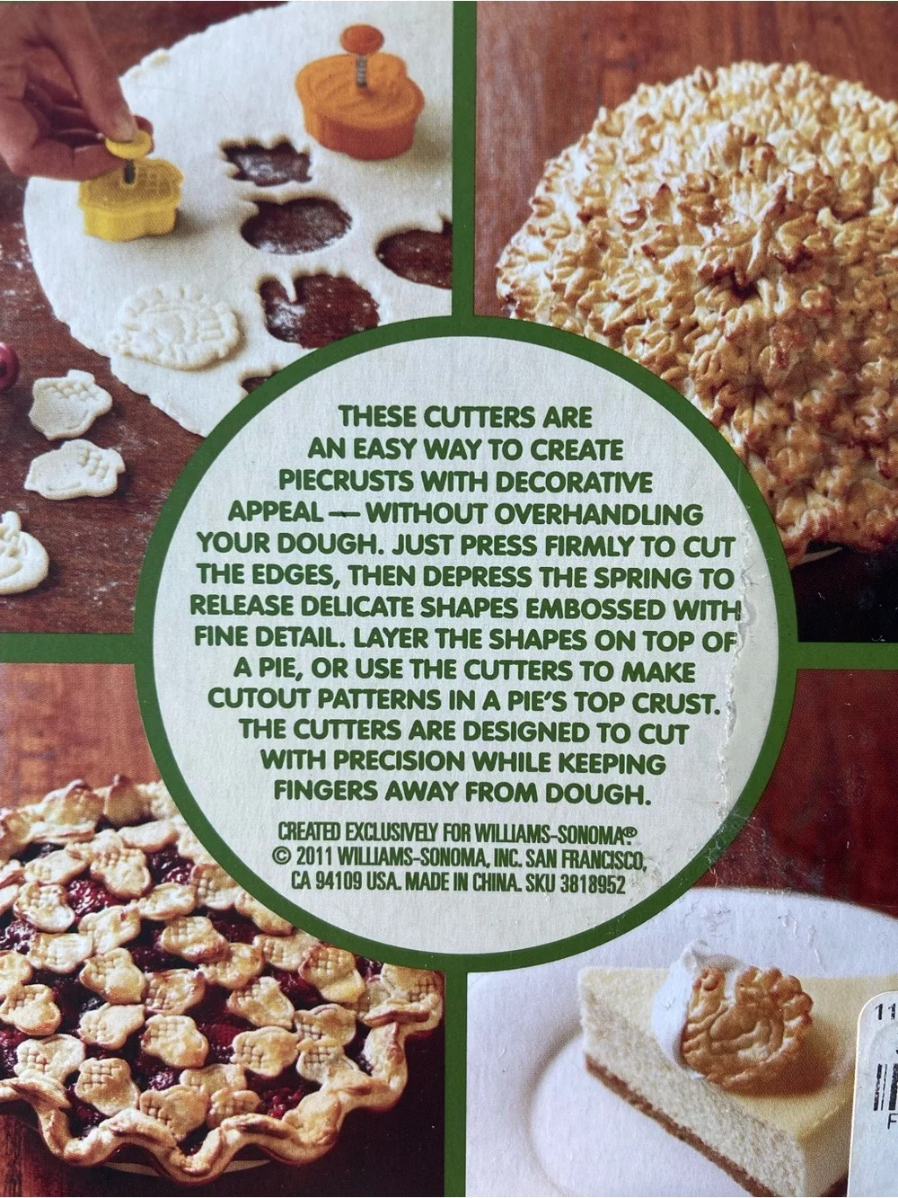 Williams & Sonoma Festive Fall Pie Crust Cutters and Extra Cookie Cutters